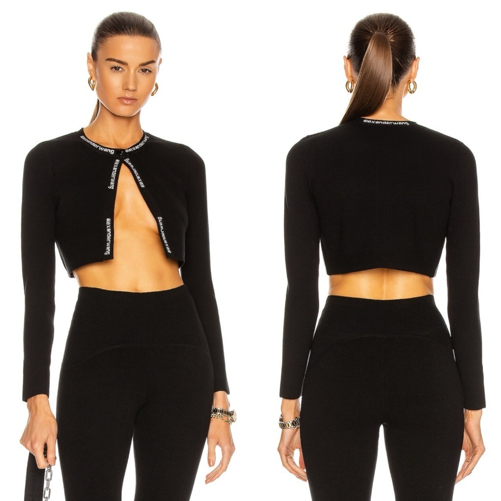 Alexander Wang Logo Cropped Cardigan Size XS NEW! New without tags!